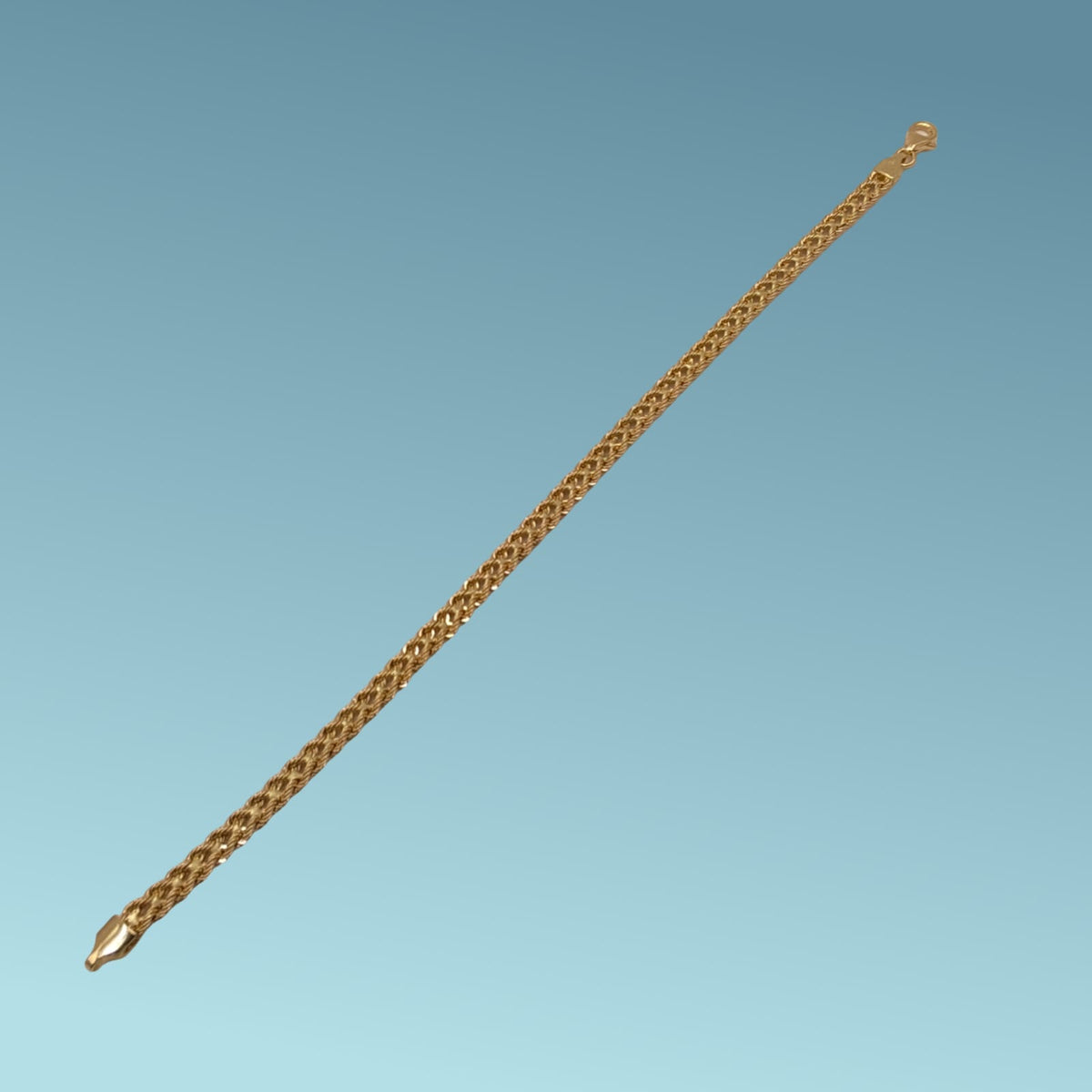 bracciale in oro giallo 18 carati lavorazione con fili di oro tipo corda intrecciati