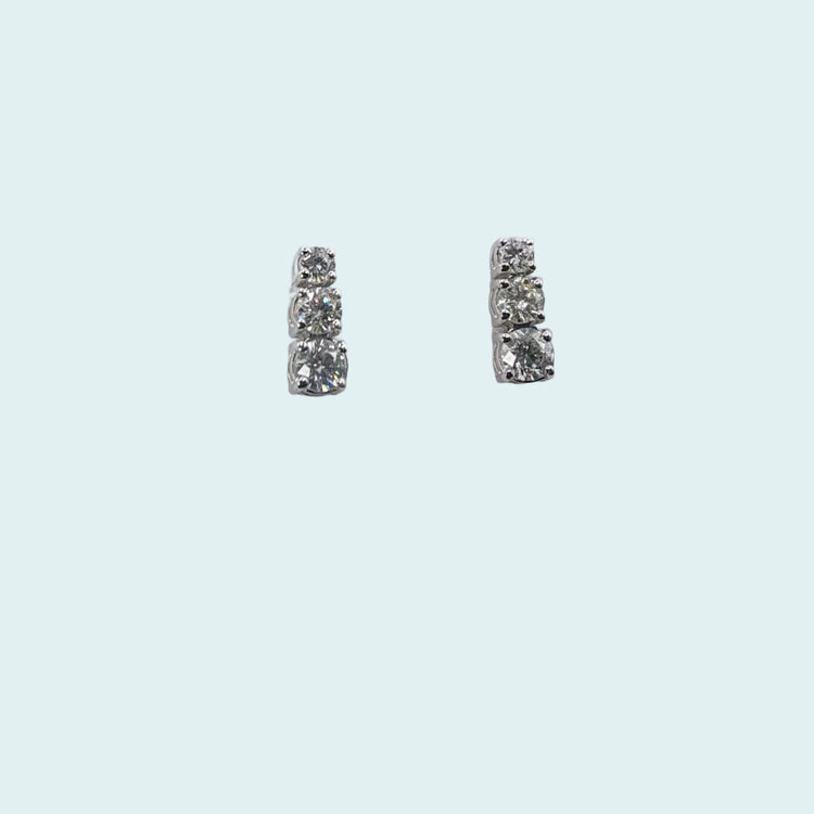 Orecchini Trilogy Diamanti Oro 18Kt