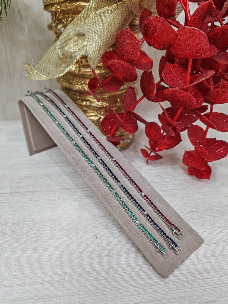 Bracciali Tennis di Zaffiri blu naturali