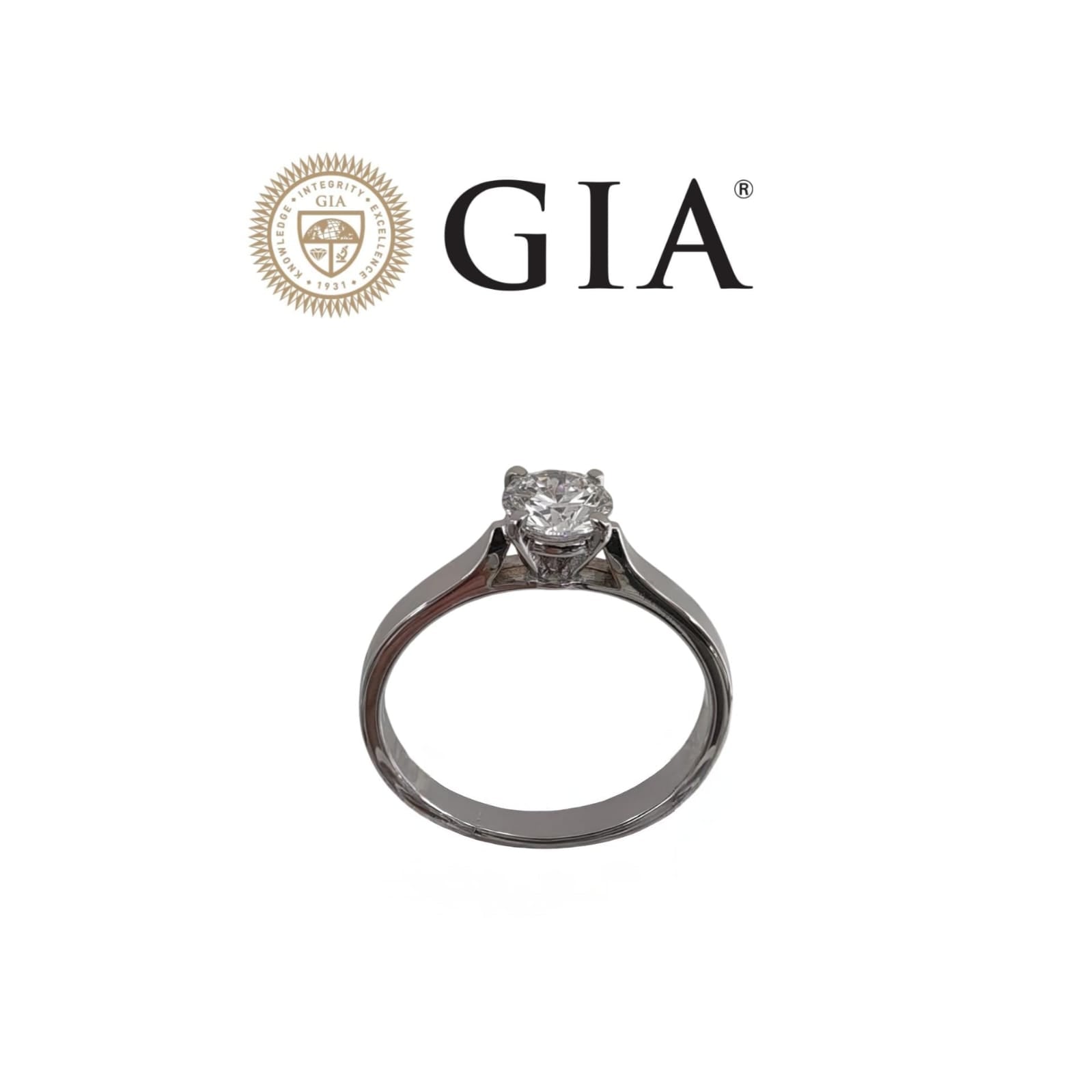 Anello Solitario con Diamante Cerificato GIA 0.70 D Color VS1