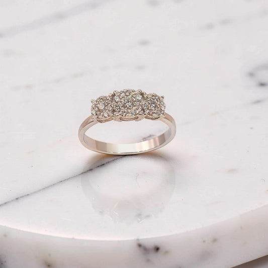 anello trilogy oro bianco 18kt diamanti 0.29 ct g vs modello magic