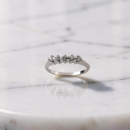 Elegante anello veretta idea fidanzamento di Meteore Gioielli diamanti 0.25 carati G/VS