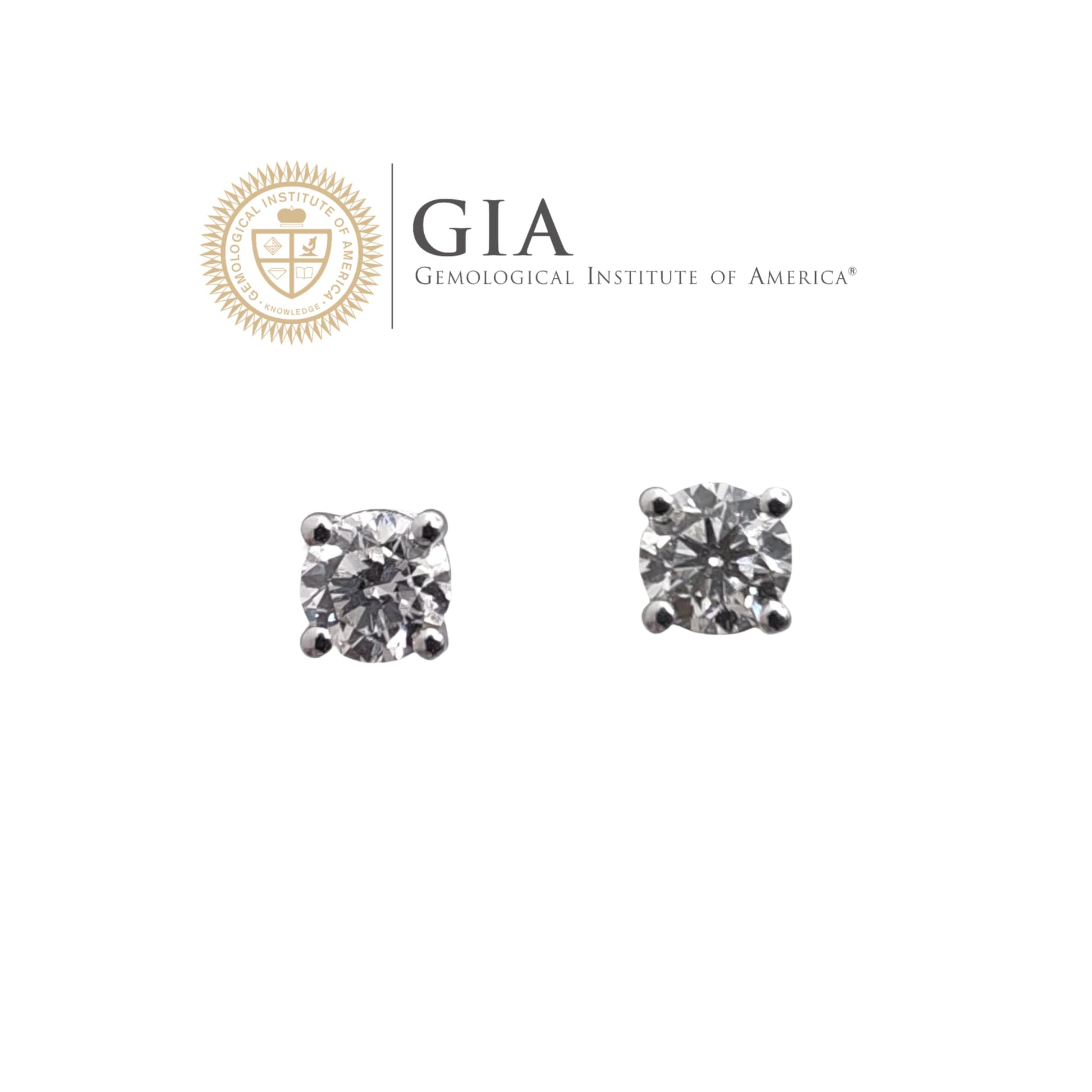 orecchini punto luce in oro bianco 18kt di Meteore gioielli presentano due diamanti naturali taglio brillante per un totale di 1.00 ct F/VS1 VG EX VG NONE