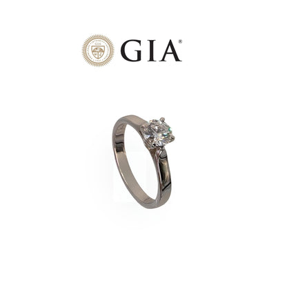 Anello Solitario con Diamante Cerificato GIA 0.70 D Color VS1