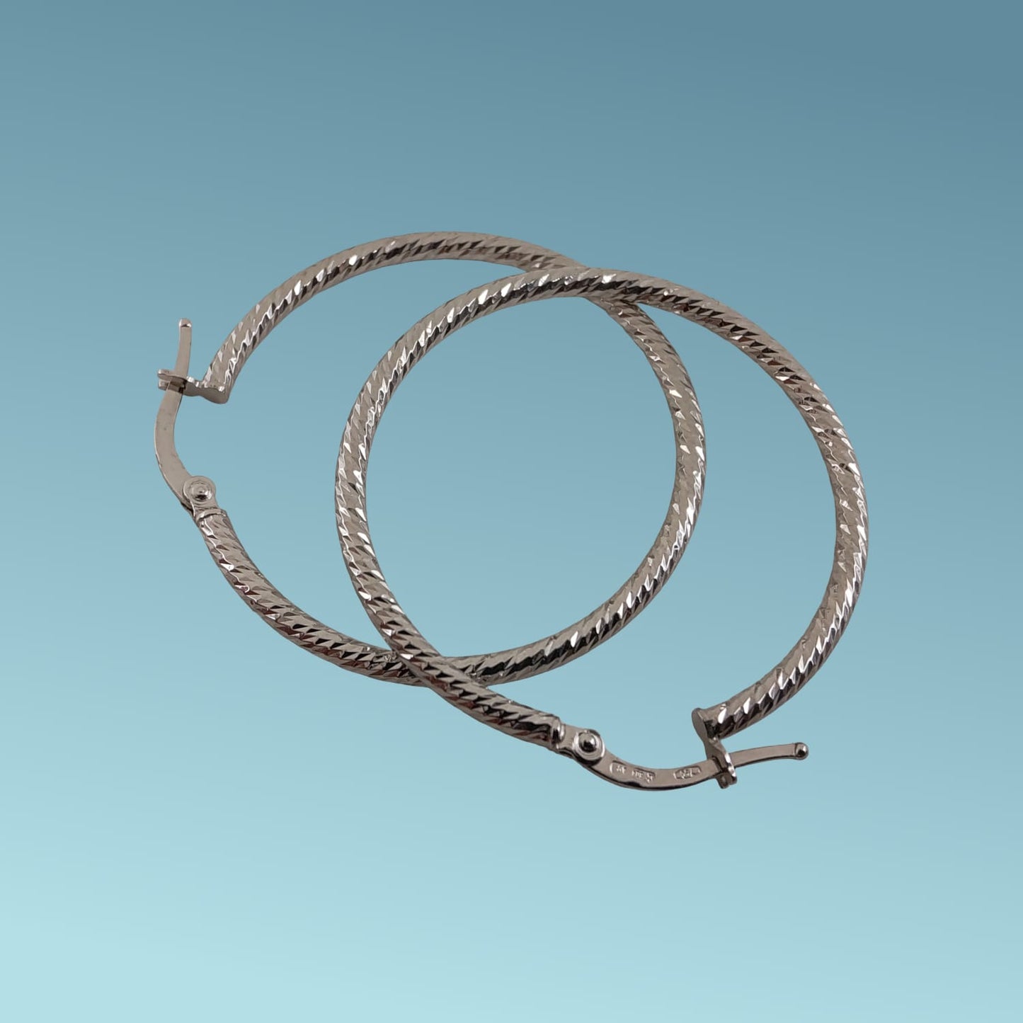 cerchi in oro bianco canna sottile diamantata