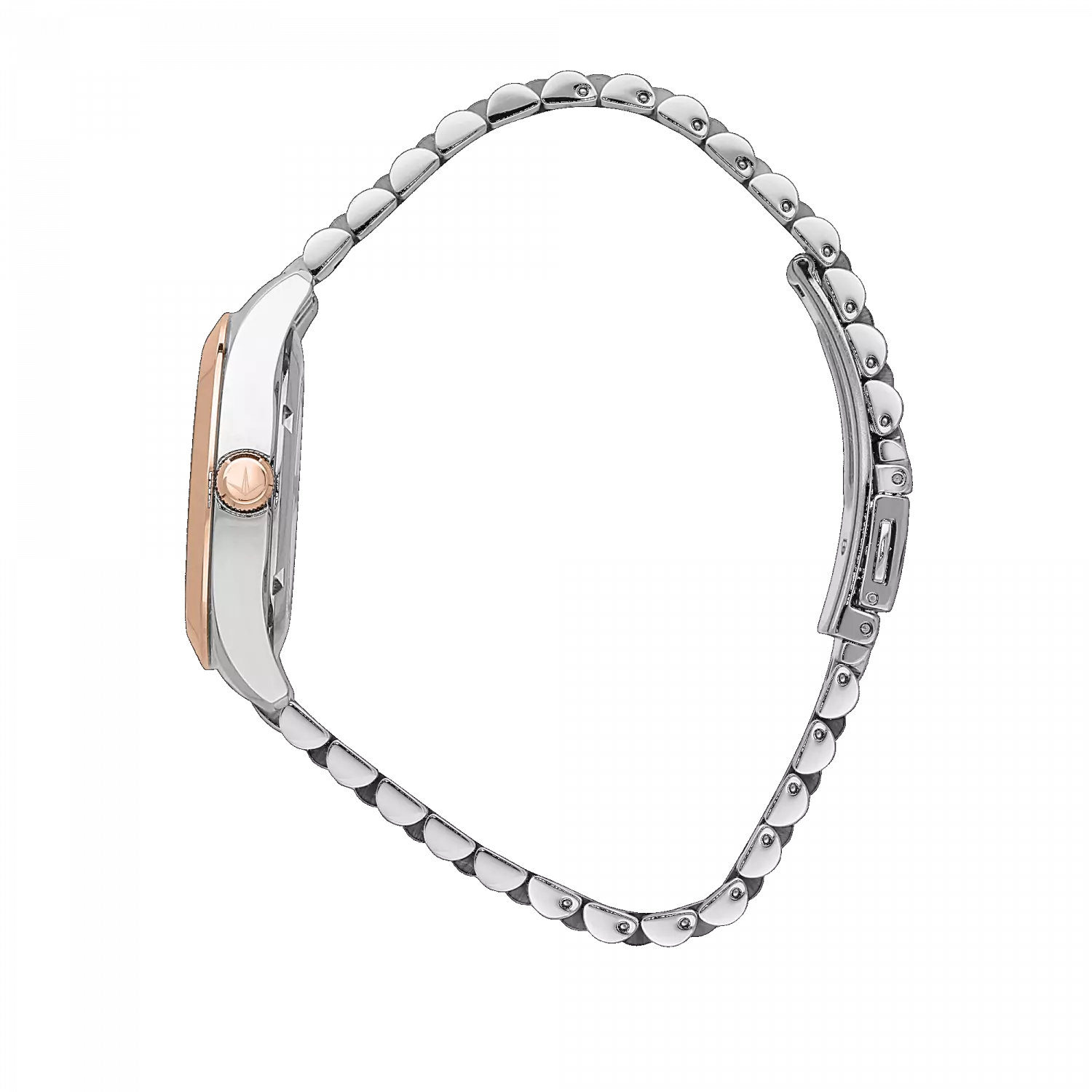 Orologio Tempo e data da Donna Lucien Rochat R0453114511, Cassa Rose-gold in Acciaio. Collezione Madame Quadrante rosa con Diamanti Dettagli oro rosa