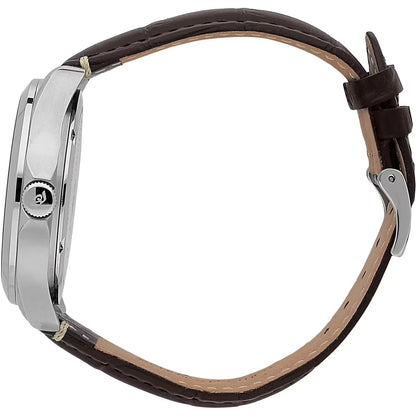 Orologio da uomo con movimento al quarzo e funzioni di solo tempo con data. Cassa in acciaio inox dal diametro di 41 mm. 