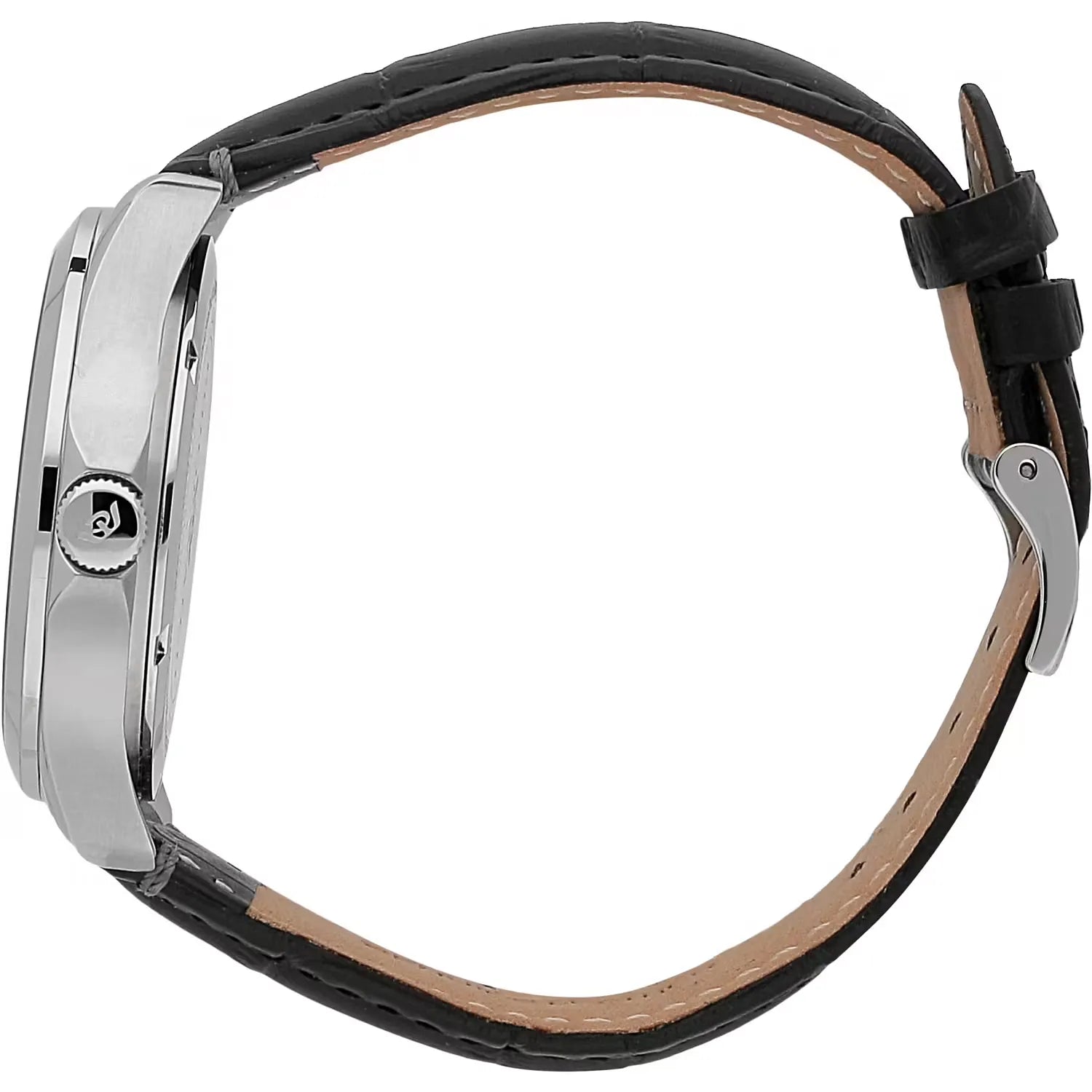 Orologio da uomo con movimento al quarzo ETA F06.115 e funzioni di solo tempo con data.
Cassa in acciaio inox dal diametro di 41 mm. Fondello e corona a vite
