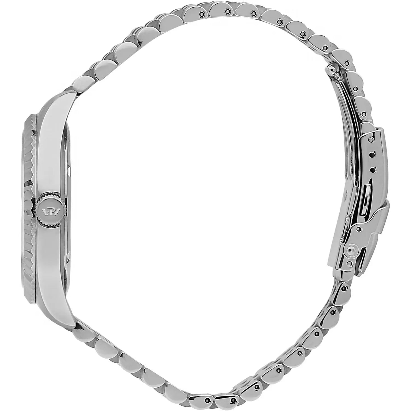 orologio da uomo philip watch con movimento al quarzo eta f06.115 e funzioni di solo tempo con data.
cassa rotonda in acciaio inox dal diametro di 39 mm. lunetta zigrinata. fondello e corona a vite. 