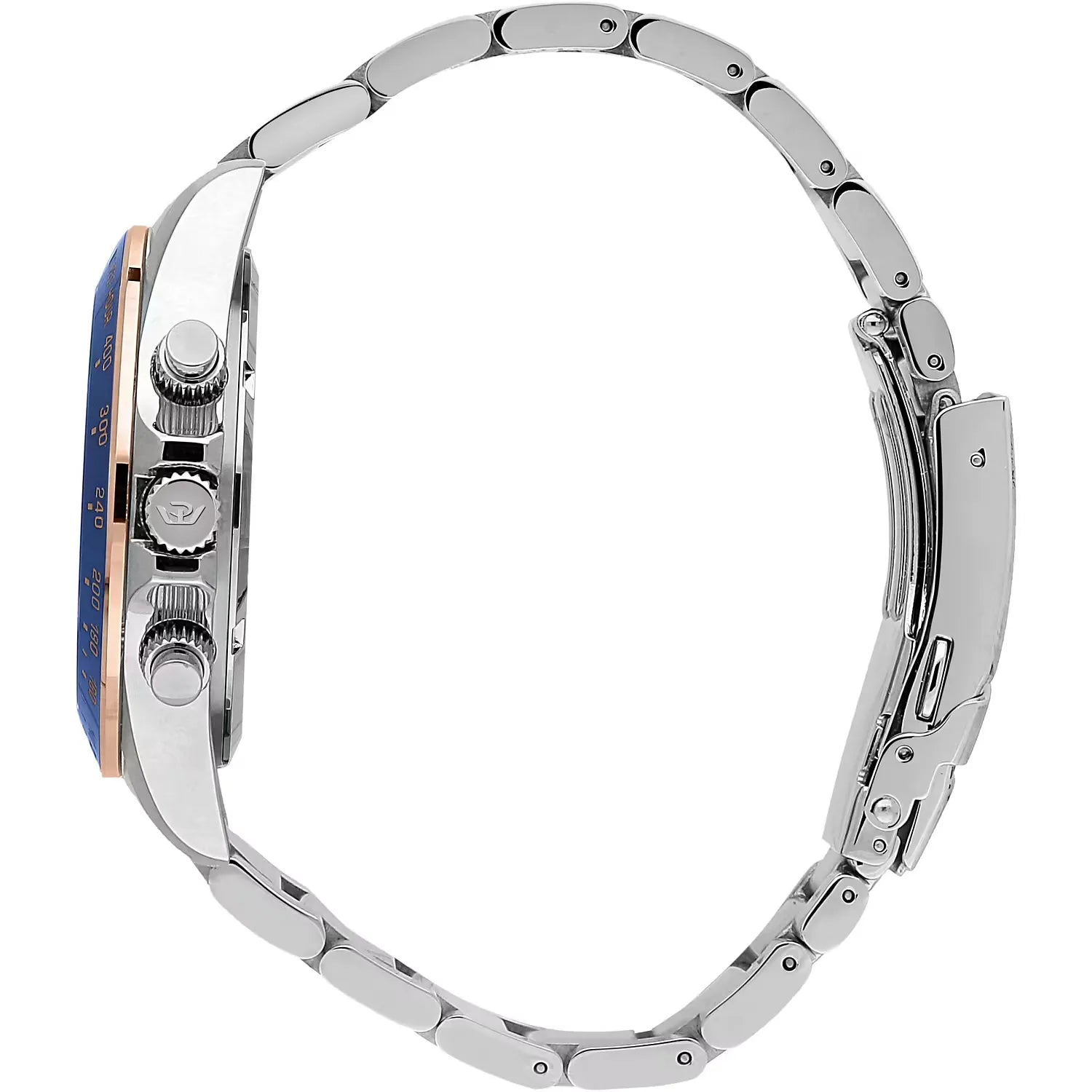 Orologio da uomo Philip Watch con movimento al quarzo RONDA 5040 e funzione di crongorafo con data.
Cassa in acciaio inox dal diametro di 42 mm. Lunetta con inserto in alluminio blu.