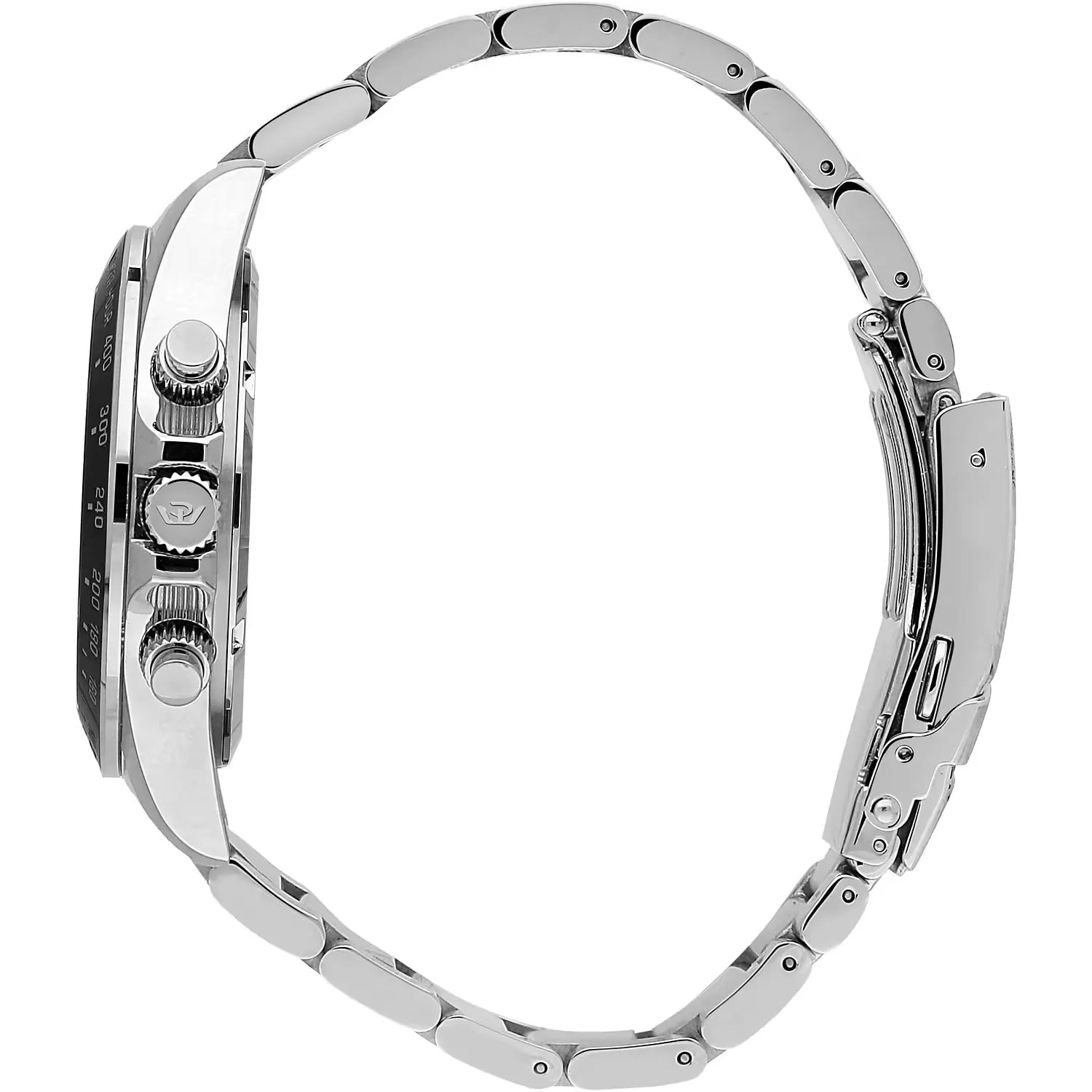 Orologio da uomo Philip Whatch con movimento al quarzo RONDA 5040 e funzione di cronografo con data.
Cassa in acciaio inox dal diametro di 42 mm. Lunetta con inserto in alluminio nero