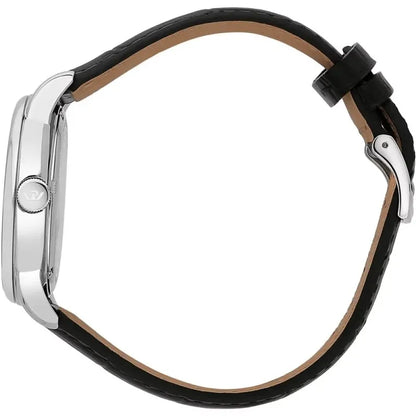 Orologio da uomo con movimento al quarzo ETA F06.115 con funzioni di solo tempo con data. Cassa in acciaio inox dal diametro di 40 mm. Fondello e corona a vite.