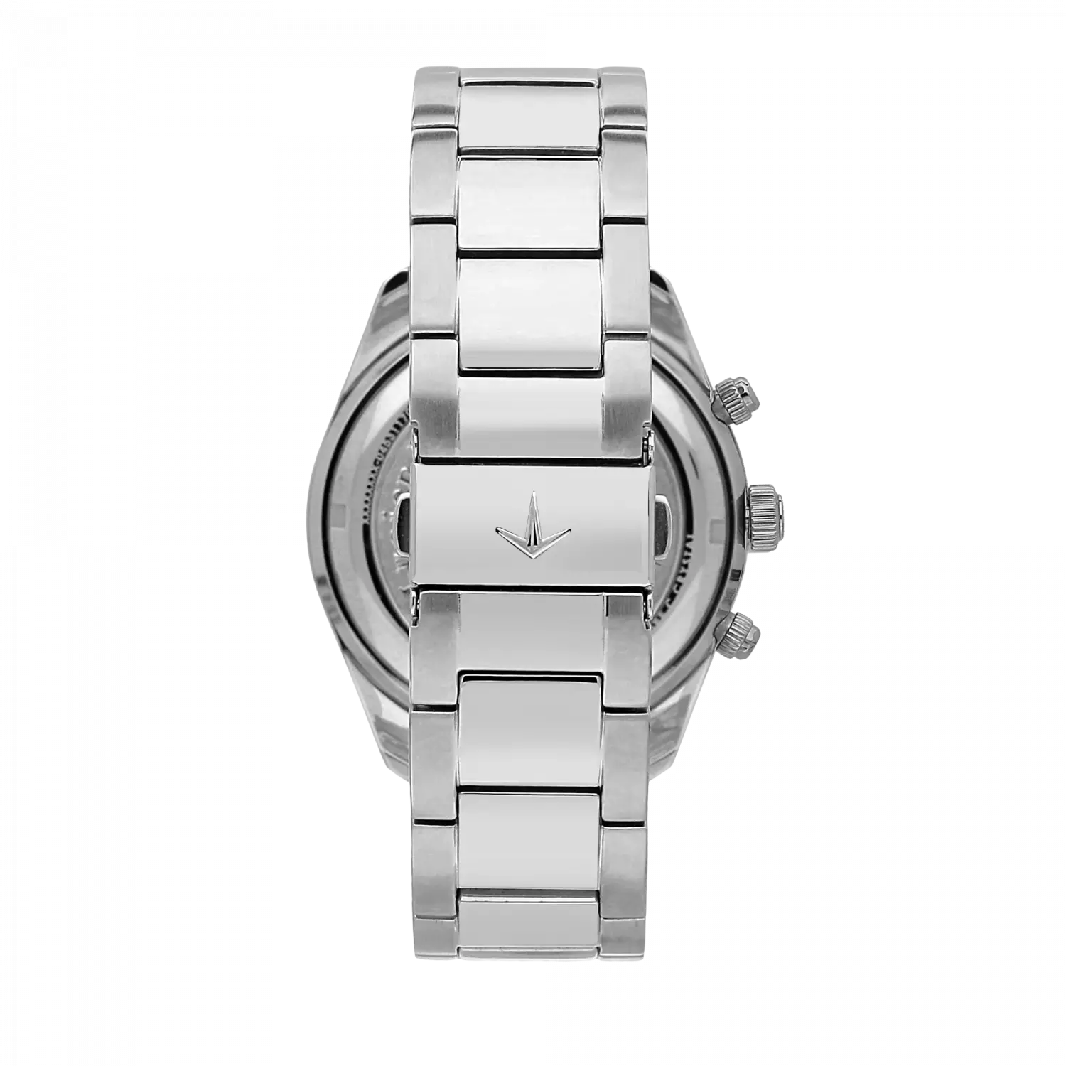 Orologio Lucien Rochat Uomo Collezione Léman, movimento al quarzo con funzione di cronografo con data. La cassa è in acciaio inox da 43mm, fondello e corona a vite e vetro zaffiro con lente sul datario a ore 4 lunetta con dettagli oro giallo