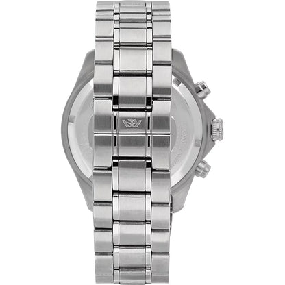Orologio philip watch da uomo con movimento al quarzo RONDA 3540 e funzioni di cronografo con data.
Cassa in acciaio inox dal diametro di 44 mm. Lunetta con finitura dorata.