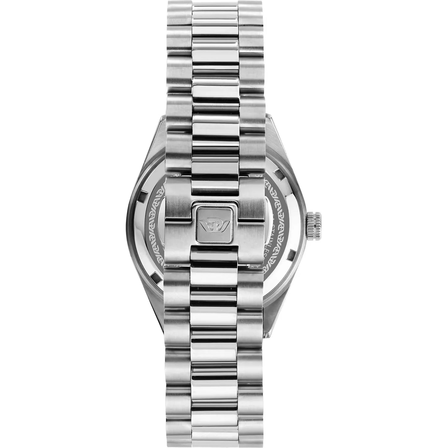 orologio da uomo philip watch con movimento automatico sellita sw240-1 e funzioni di solo tempo con data. cassa in acciaio inox dal diametro di 39 mm.  quadrante blu, lunetta zigrinata.