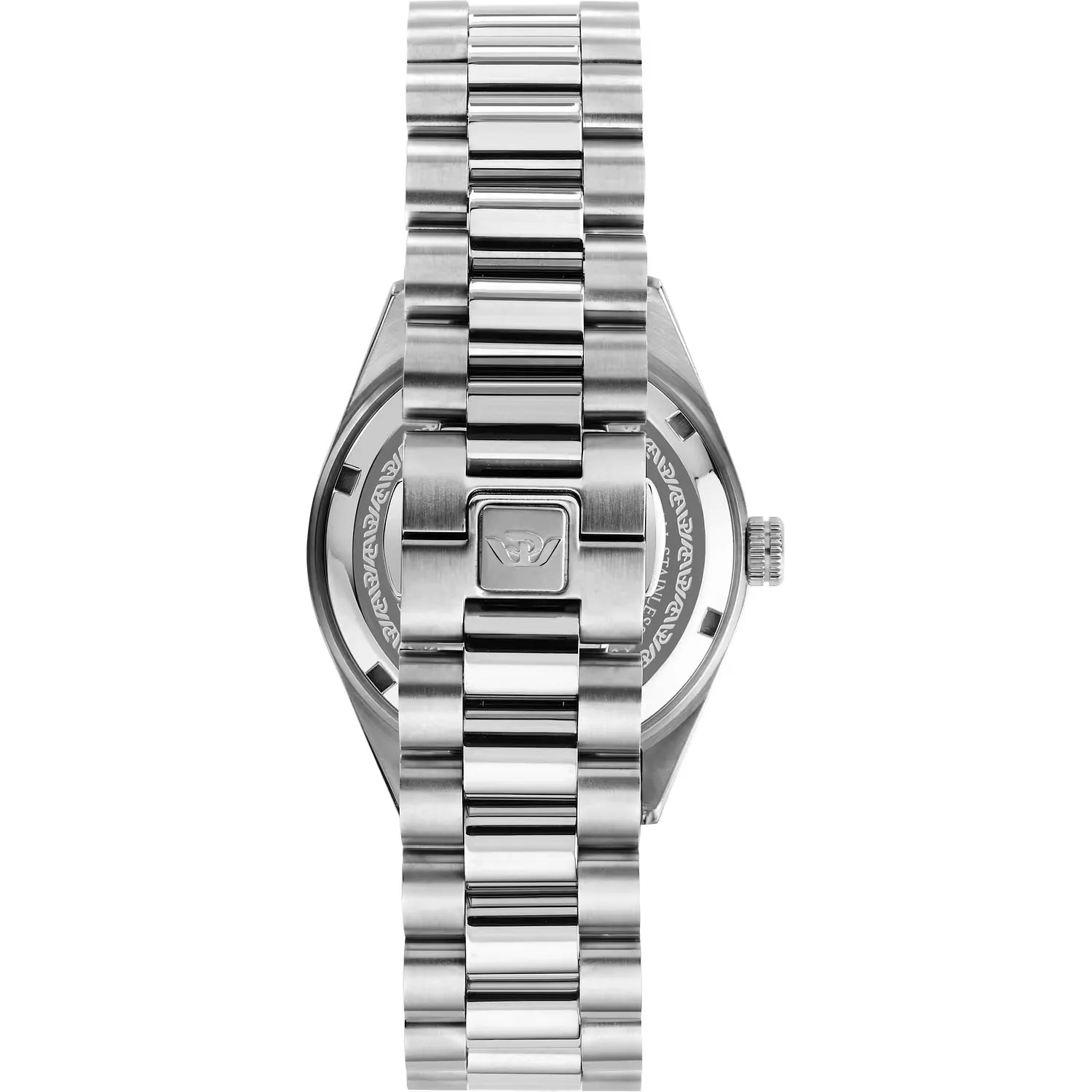 Orologio da uomo Philip Watch con movimento automatico Sellita SW240-1 e funzioni di solo tempo con data. Cassa in acciaio inox dal diametro di 39 mm.  Quadrante Blu, Lunetta zigrinata.