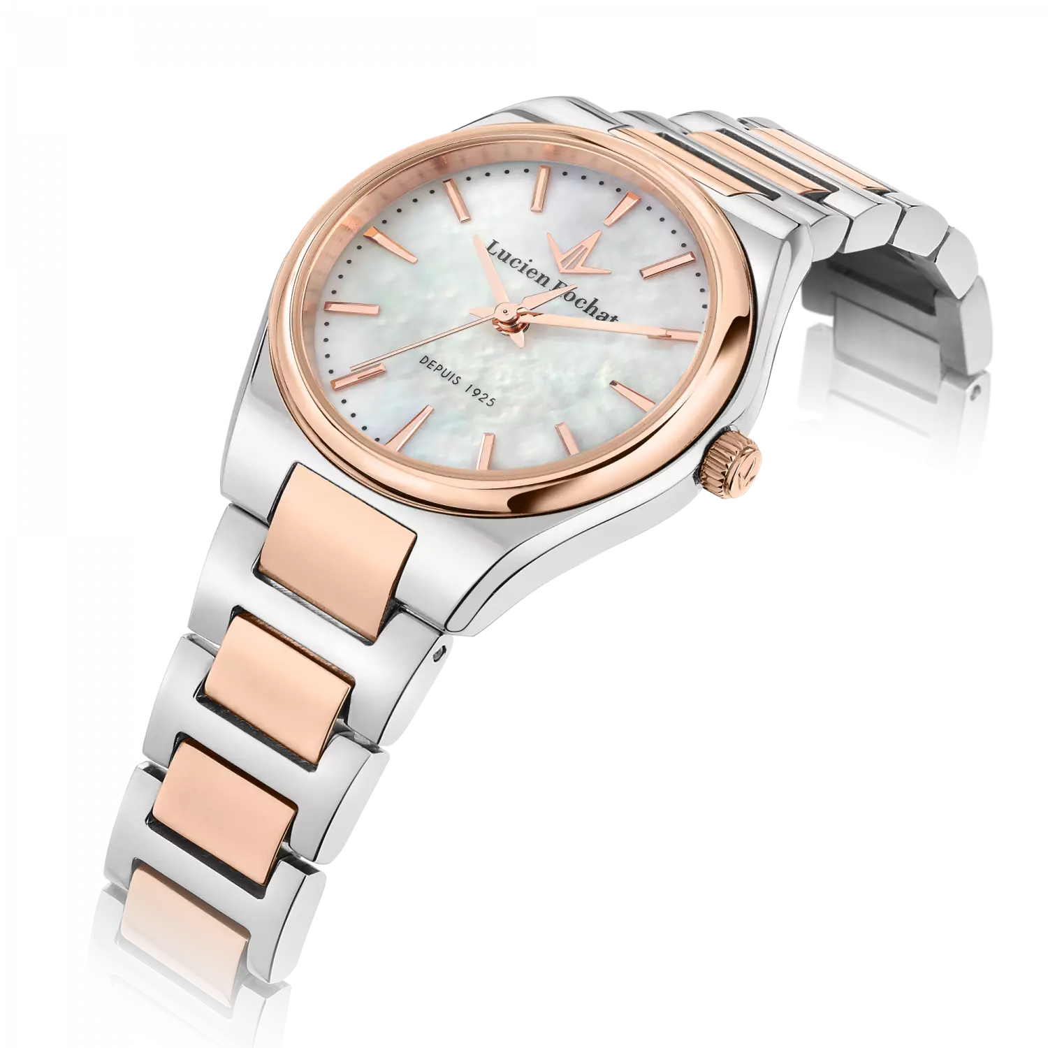 Orologio Just time da Donna Lucien Rochat R0453122513, Cassa Silver in Acciaio Lega di metallo. Collezione Avenue Quadrante madreperla Dettagli oro rosa