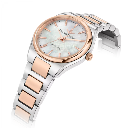 Orologio Just time da Donna Lucien Rochat R0453122513, Cassa Silver in Acciaio Lega di metallo. Collezione Avenue Quadrante madreperla Dettagli oro rosa