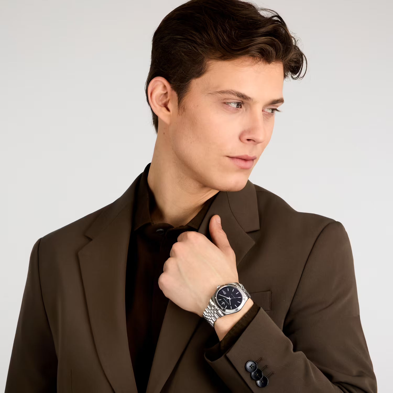 Orologio Tempo e data da Uomo Lucien Rochat R0453124008, Cassa Silver in Acciaio. Collezione Bienne 2025/2026