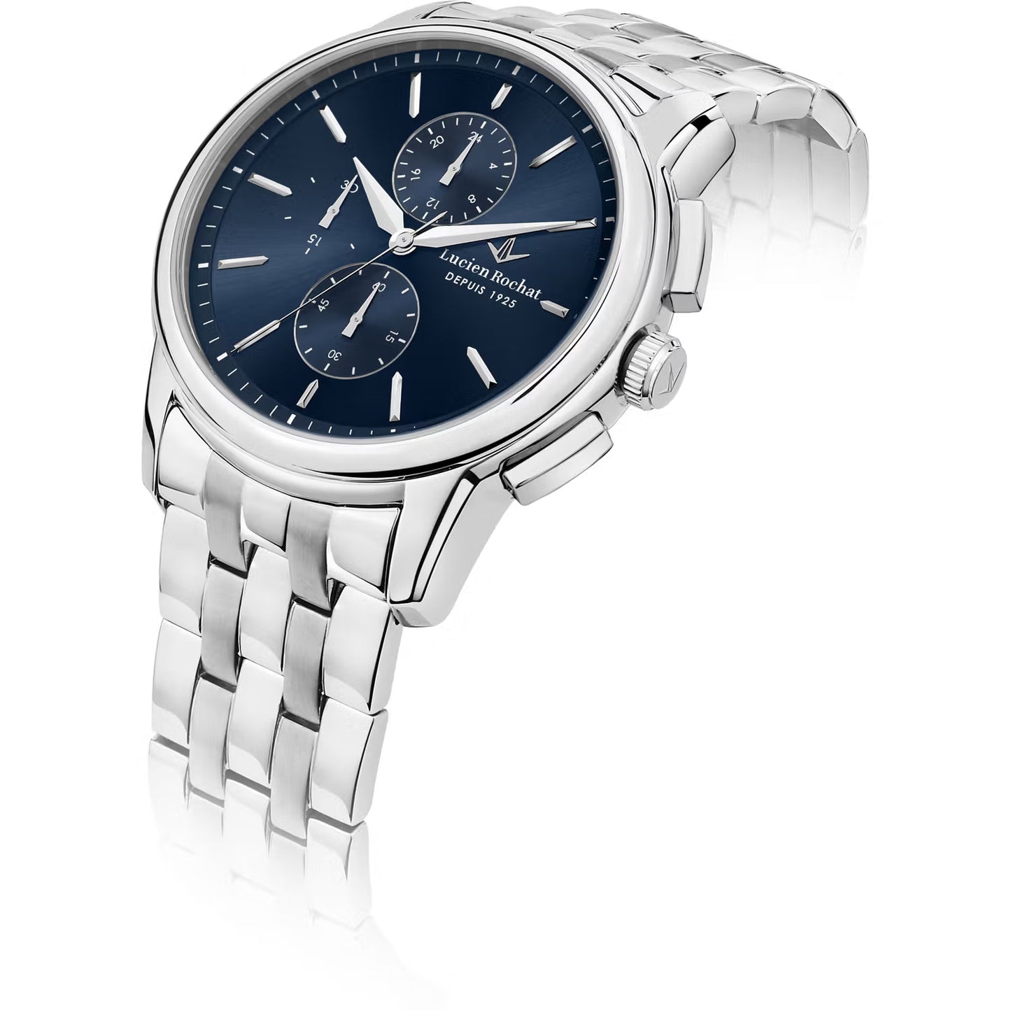 orologio cronografo da uomo lucien rochat r0473616002, cassa silver in acciaio, vetro zaffiro, collezione iconic