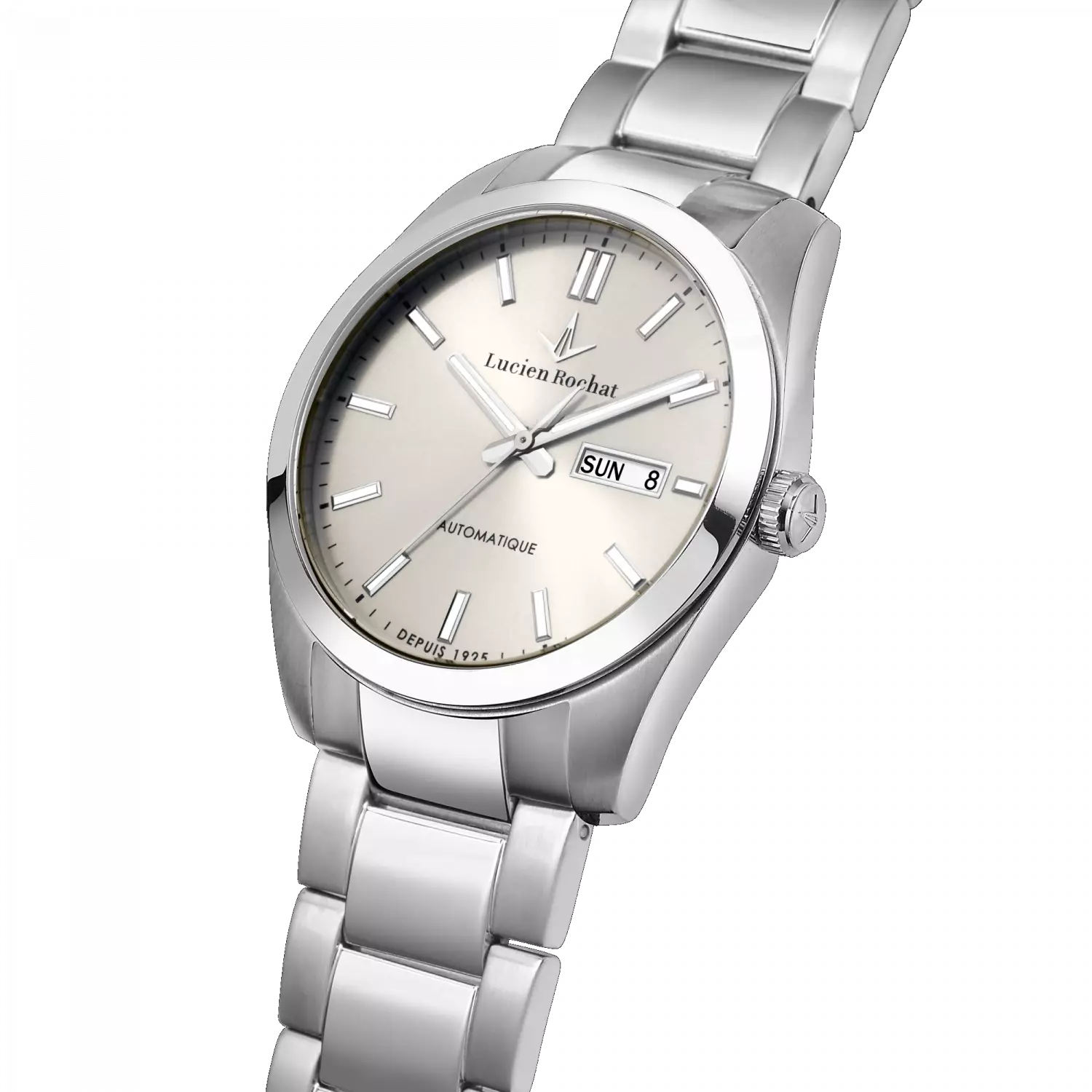 Orologio Automatico da Uomo Lucien Rochat R0423114003, Cassa in Acciaio. Collezione Léman Quadrante argento