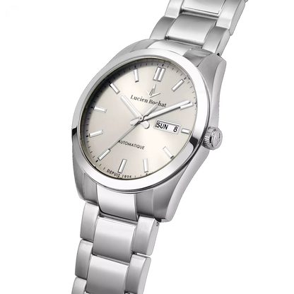 Orologio Automatico da Uomo Lucien Rochat R0423114003, Cassa in Acciaio. Collezione Léman Quadrante argento