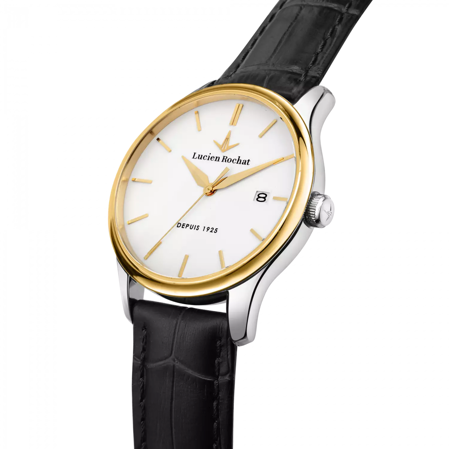 orologio tempo e data da uomo lucien rochat r0451115007, cassa silver in acciaio. collezione montreux