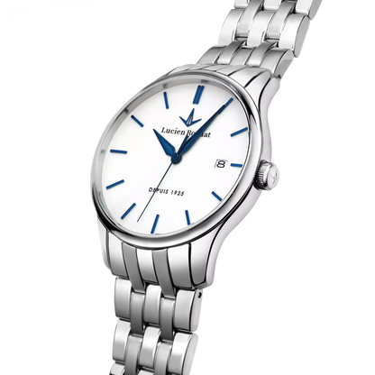 Orologio Tempo e data da Uomo Lucien Rochat R0453115007, Cassa Silver in Acciaio. Indici e lancette blu. Collezione Montreux