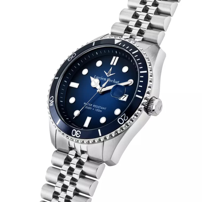 Raffinato orologio Lucien Rochat uomo collezione Leman in acciaio design senza tempo