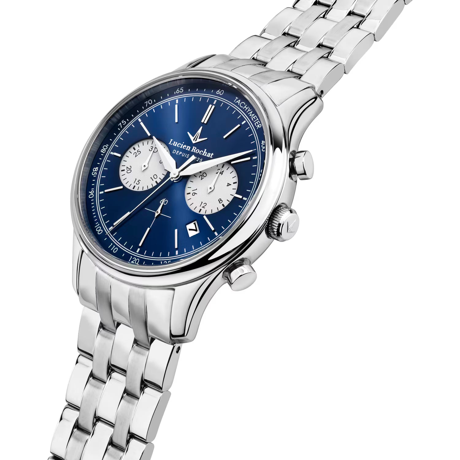 Orologio Cronografo da Uomo Lucien Rochat R0473615004, Cassa Silver in Acciaio, Vetro Zaffiro, Collezione Montreux