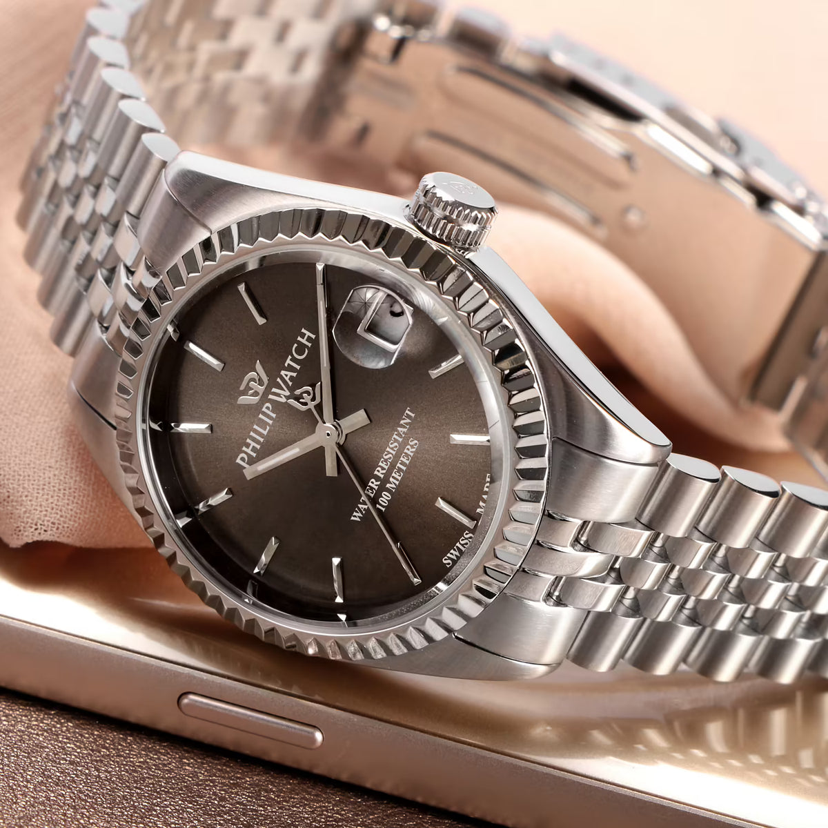 Bracciale jubilee acciaio orologio donna Philip Watch R8253597612