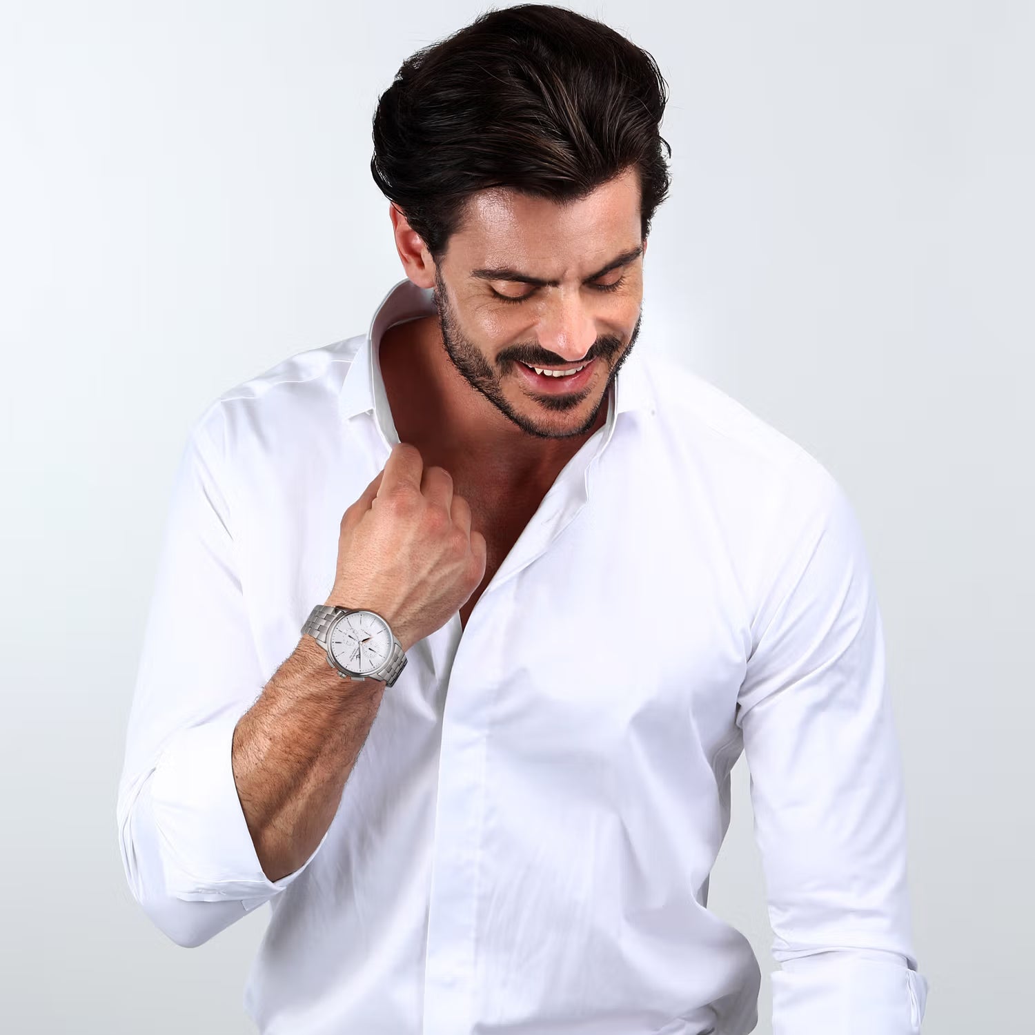 Orologio Cronografo da Uomo Lucien Rochat R0473616001, Cassa Silver in Acciaio, Vetro zaffiro, Collezione Iconic