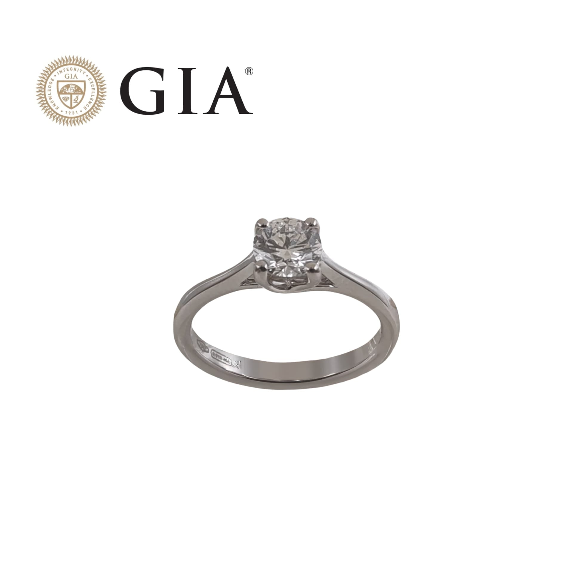  anello in oro bianco 18kt di Meteore Gioielli presenta un diamante naturale taglio brillante D/VVS2 corredato da un certificato GIA n.2528824756