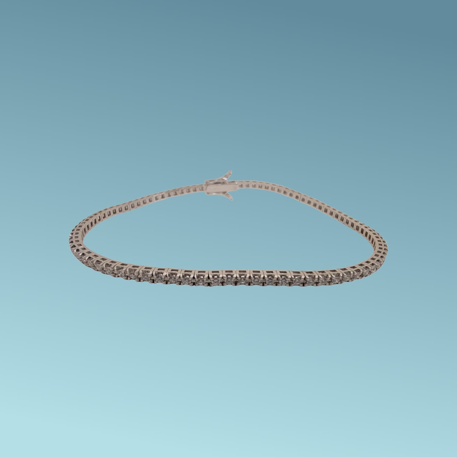 Bracciale tennis di Meteore Gioielli in oro 18kt Un filo prezioso di diamanti naturali di 1.03 carati, incassati su un castone a "stella" Disponibile in diverse carature 