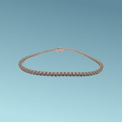 Bracciale tennis di Meteore Gioielli in oro 18kt Un filo prezioso di diamanti naturali di 1.03 carati, incassati su un castone a "stella" Disponibile in diverse carature 