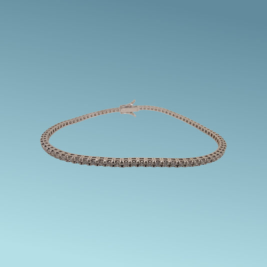 Bracciale tennis di Meteore Gioielli in oro 18kt Un filo prezioso di diamanti naturali di 1.03 carati, incassati su un castone a "stella" Disponibile in diverse carature 