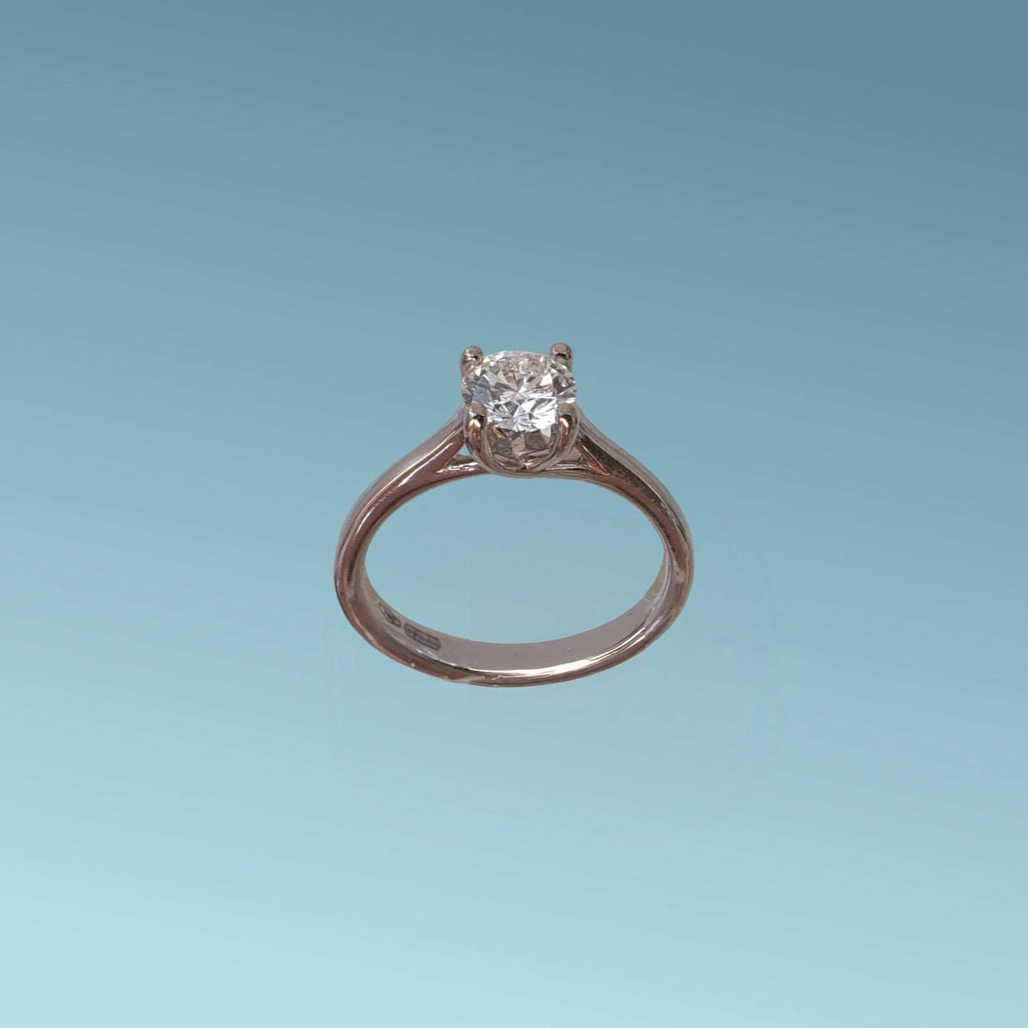 anello solitario in oro bianco 18kt di meteore gioielli con diamante di laboratorio ct 0.70 d/if corredato da certificato internazionale igi 