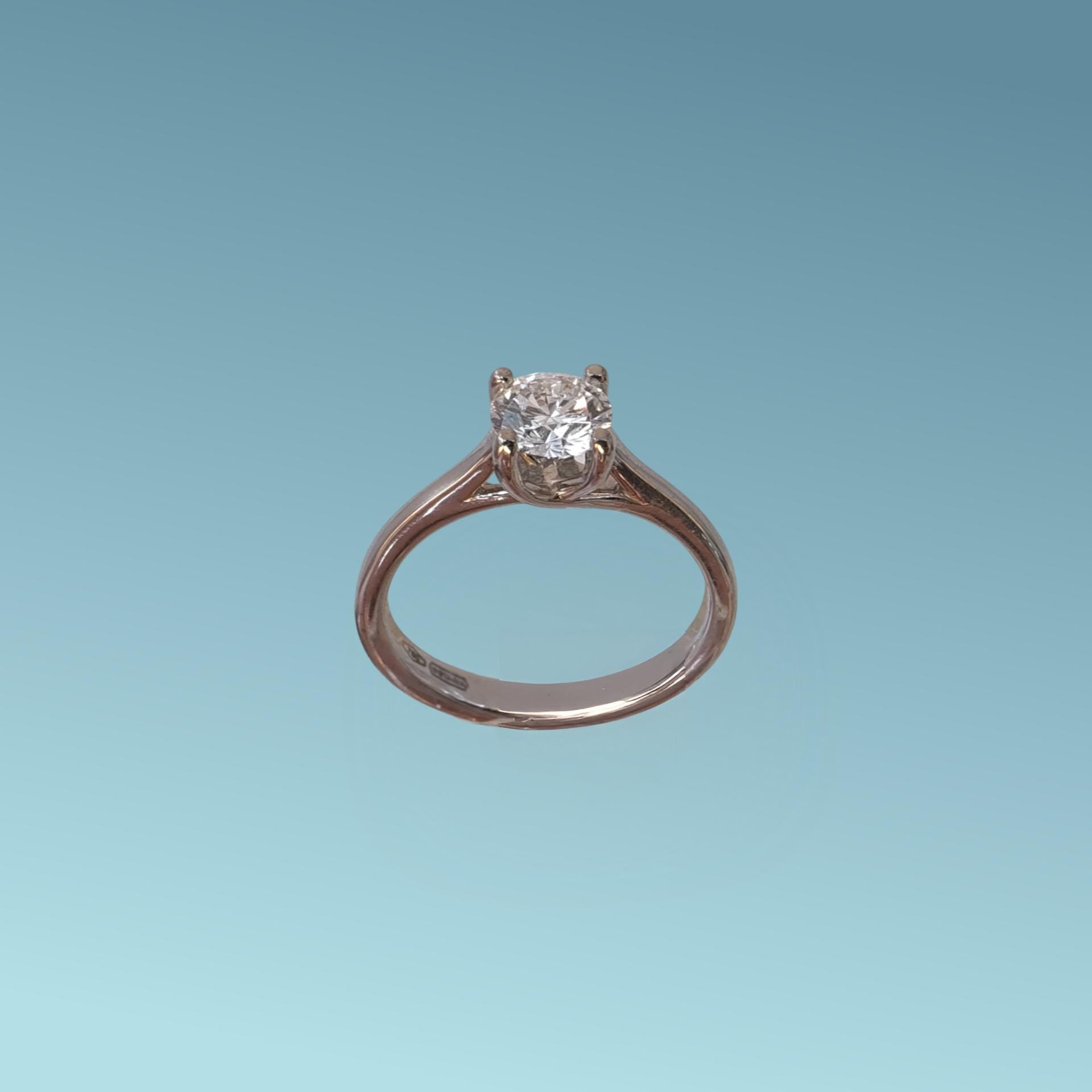 Anello Solitario in oro bianco 18kt di Meteore Gioielli con Diamante di laboratorio ct 0.70 D/IF corredato da certificato internazionale IGI 