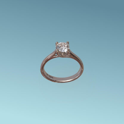 Anello Solitario in oro bianco 18kt di Meteore Gioielli con Diamante di laboratorio ct 0.70 D/IF corredato da certificato internazionale IGI 