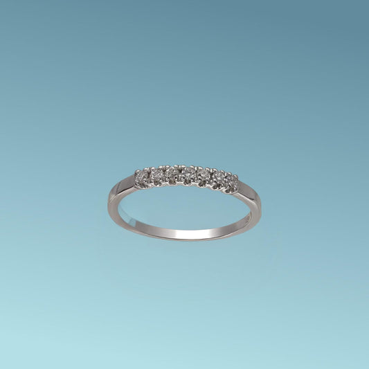 Anello veretta Meteore Gioielli con 7 Diamanti naturali taglio brillante .Idea regalo fidanzamento