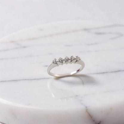 anello veretta di Meteore gioielli in oro 18Kt con diamanti 0.25 carati