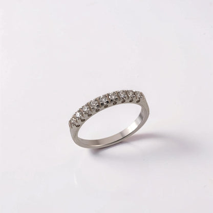 anello modello veretta ideale per regalo di fidanzamento in oro 18Kt e diamanti 0.21 carati di Mirco Visconti