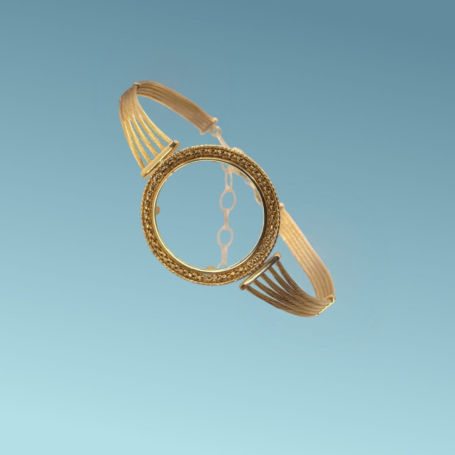 bracciale portasterlina in oro giallo 18 carati 