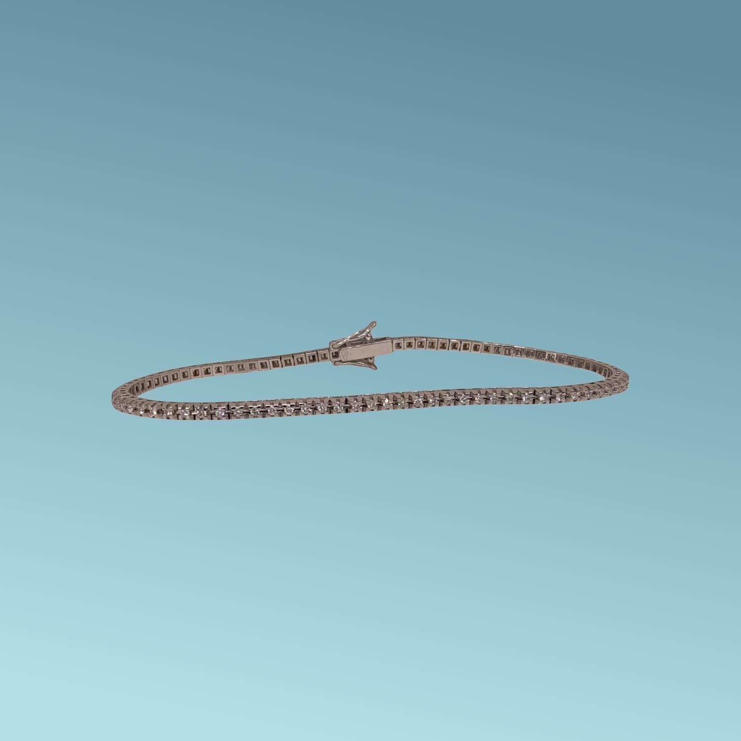 Bracciale tennis in oro 18kt di Meteore Gioielli con diamanti taglio brillante di 0,50 carati  incassati su una montatura con castoni a piramide che ne esaltano la luminosità