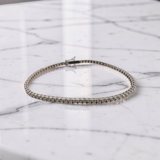 bracciale tennis oro bianco diamanti 1.25 ct G VS stupendo regalo per occasioni speciali