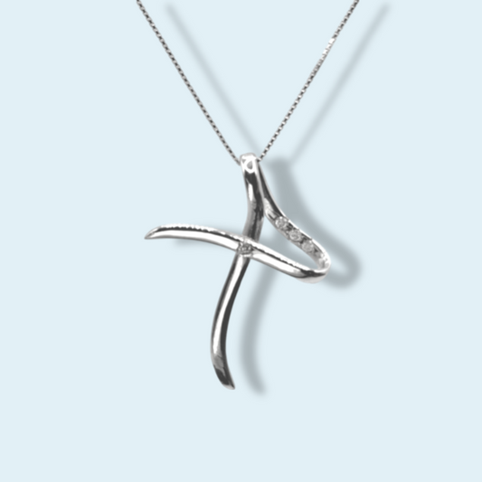 Collana con croce di Meteore gioielli linea semplice ma stile moderno