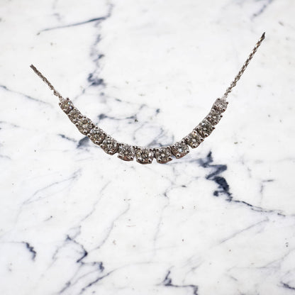 Collana degradé in oro bianco 18kt con diamanti naturali 1.11 carati