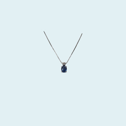 Collana di meteore gioielli in oro 18 carati  con un piccolo rubino ovale e un diamante