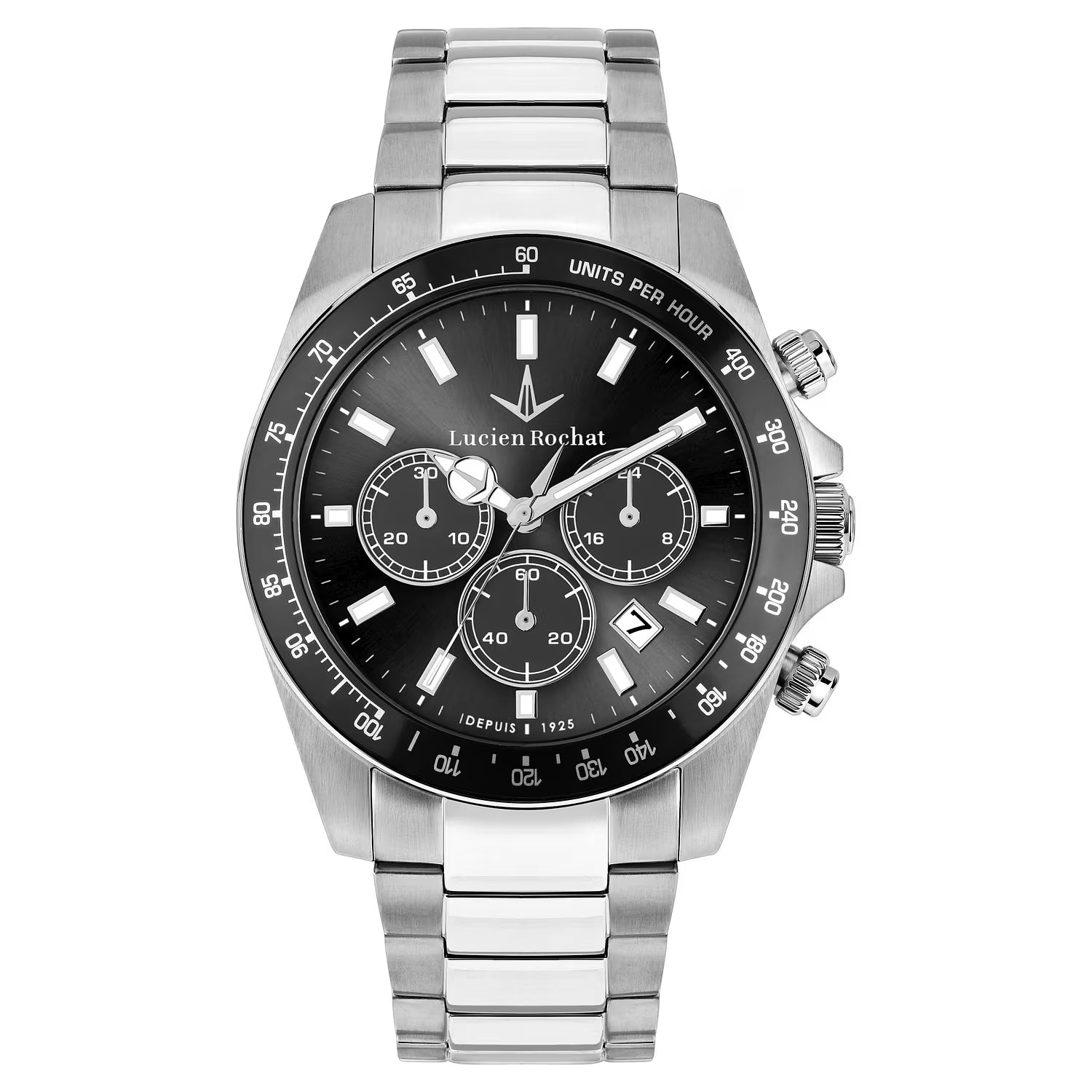 Orologio uomo Lucien Rochat R0473617010 Crono acciaio elegante collezione Leman