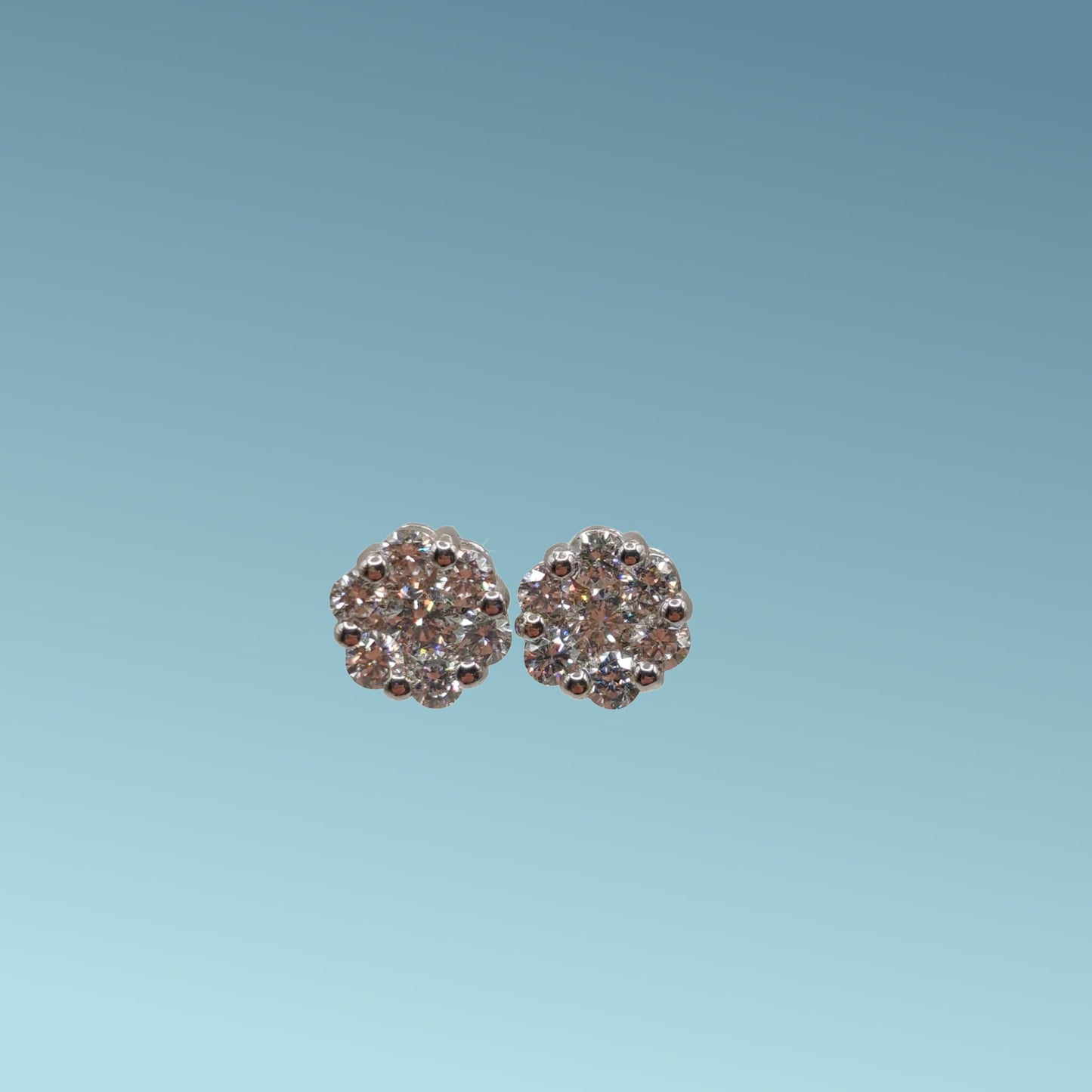 orecchini punto luce magic con diamanti naturali taglio brillante ct 0,62 in oro bianco 18 kt
